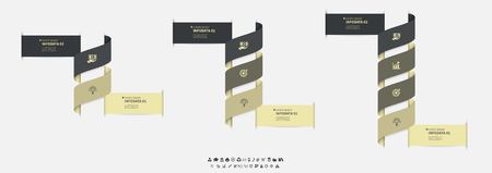 Vector infographic template. Design business concept for presentation, graph and diagram. 2, 3, 4 options, parts, steps or processes.のイラスト素材