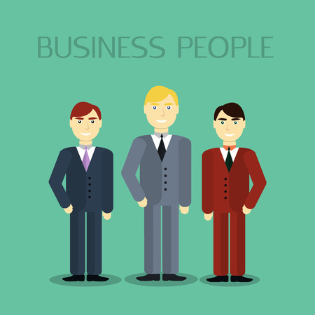 Business Man Male Portrait Flat Design. Business people Vectorのイラスト素材