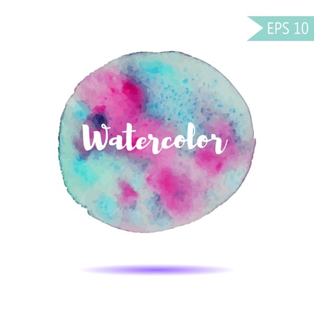 Watercolor-style vector spot illustration. Colorful element for design or print . Rainbow background for text or word on white. Grouped and isolatedのイラスト素材