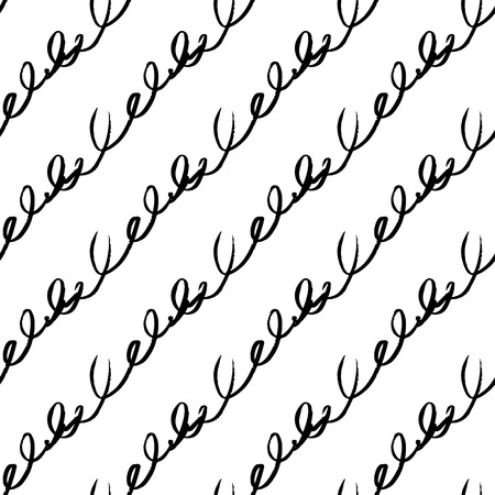 Vector seamless pattern with brush diagonal handwriting. Black color on white background. Hand painted grange cursive texture. Ink letter writing elements Repeat print for cloth, wallpaper, textileのイラスト素材