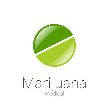 Medical cannabis symbol in vector.のイラスト素材