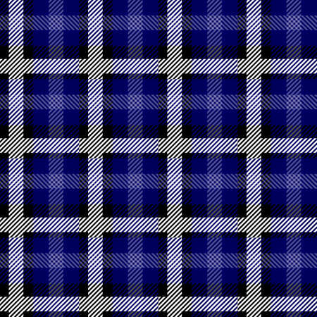 Vector Plaid Blue Color Check Seamless Pattern in Geometric Abstract Style Can be used for Teen Fashion Fabric Design, Textile Classic Dress, Picnic Blanket, Retro Print Shirt and Background Textureのイラスト素材