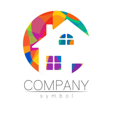 Company Logo Vector House Icon for Branding Real Estate Symbol Building and Apartment Rent Concept Signのイラスト素材