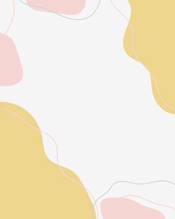 Brush Vector Collage Background. Beauty and Fashion Company Branding Design Style. Creative Business Concept Pastel Color.のイラスト素材