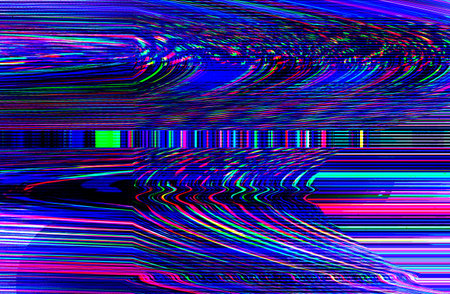 TV Glitch psychedelic Noise background Old VHS screen error Digital pixel noise abstract design...