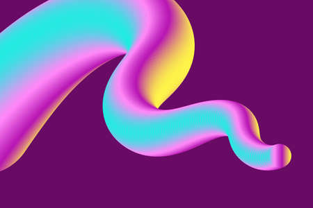 Abstract Liquid Gradient Background in Vector. 3D Creative Dynamic Geometric Elements for Wallpaper and Poster.のイラスト素材