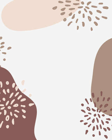 Pastel Brush Vector Collage Background. Beauty and Fashion Company Branding Design Style. Creative Business Concept Soft Color for Social Mediaのイラスト素材