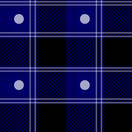 Vector Plaid Blue Color Check Seamless Pattern in Geometric Abstract Style Can be used for Teen Fashion Fabric Design, Textile Classic Dress, Picnic Blanket, Retro Print Shirt and Background Textureのイラスト素材