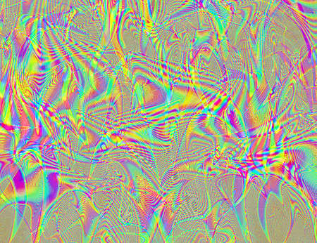Psychedelic Rainbow Background LSD Colorful Wallpaper. Abstract Hypnotic Illusion. Hippie Retro Textureの写真素材