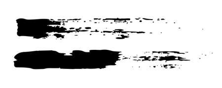 Stripe Vector Abstract Grunge Stroke Brush Hand Drawn Texture in Black Color Sketch Simple Pattern isolated on White Background Grange Doodle Shapeのイラスト素材