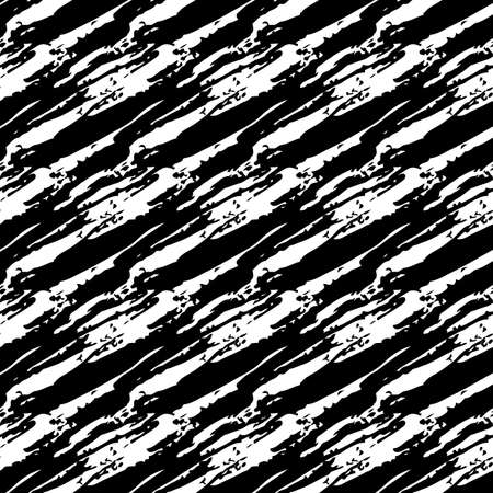 Vector Brush Seamless Pattern Grange Minimalist Geometric Design in Black Color. Modern Grung Collage Background for kids fabric and textileのイラスト素材