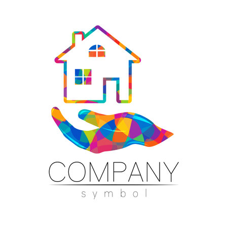Company Logo Vector House Icon for Branding Real Estate Symbol Building and Apartment Rent Concept Signのイラスト素材