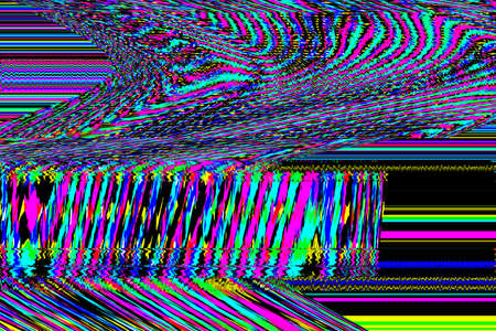 Glitch psychedelic background Old TV screen error Digital pixel noise abstract design Photo glitch Television signal fail. Technical problem grunge wallpaper. Colorful noiseの写真素材