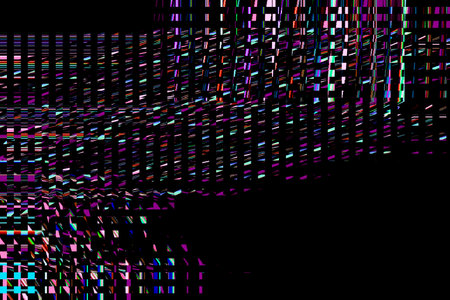 Glitch TV Retro Photo Noise Background Computer screen error Digital pixel noise abstract design Photo glitch. Television signal fail. Data decay. Technical problem with Colorful noiseの写真素材