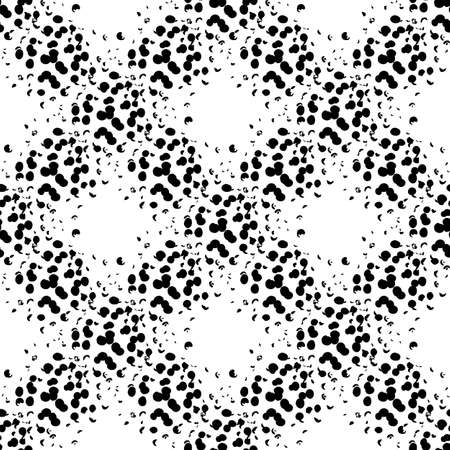 Vector Plaid Brush Seamless Pattern Grange Minimalist Check Geometric Design in Black Color. Modern Grung Collage Background for kids fabric and textileのイラスト素材