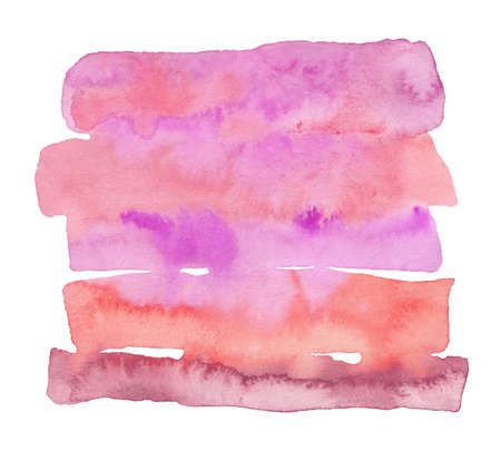 Abstract Watercolor Background for Quote. Girly Watercolour Colorful Gradient isolated on white. Can be used for Element, Design and Emblem. Pink Blue Violet Colorの写真素材