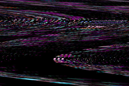 Glitch TV Error background Computer screen and Digital pixel noise abstract design Photo glitch Television signal fail Data decay Colorful noiseの写真素材