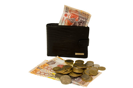  wallet on the isolated white background