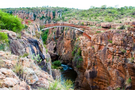 beautiful bridge in the Blyde River Canyonの写真素材