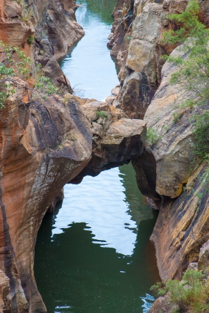 Blyde River Canyon,South Africa, Mpumalanga, Summer  Landscape,  red rocks and waterの写真素材