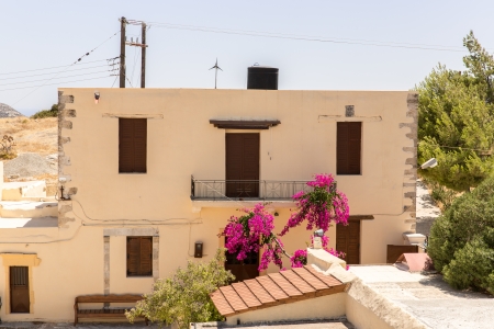 Monastery (friary) in Messara Valley at Crete island in Greece. Messara - is the largest plain in Creteの写真素材