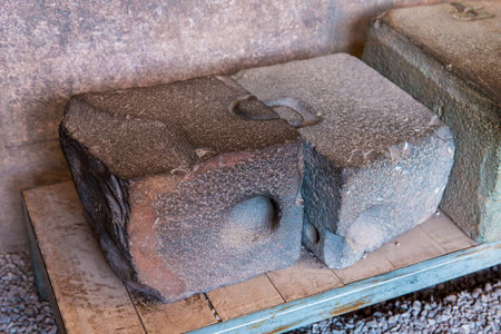 Polygonal masonry Inca brick  Coricancha,Peru, South America  Church of Santo Domingoの写真素材