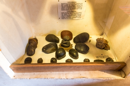 Embalmed mummy and skull in Peru  Bones at Chauchilla archeological site, Nazca, South Americaのeditorial素材