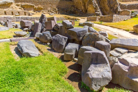 Ollantaytambo, Peru, Inca ruins  and archaeological site in Urubamba, South America.  It was royal estate of Emperor who conquered during Inca Empire.の写真素材