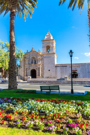 Old church in Arequipa, Peru, South America  Arequipaのeditorial素材