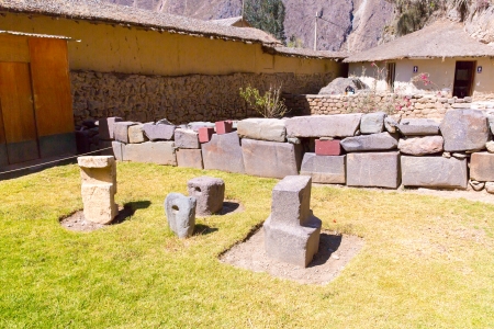 Peru, Ollantaytambo-Inca ruins of Sacred Valley in Andes mountains,South America. It was royal estate of Emperor who conquered during Inca Empire.の写真素材