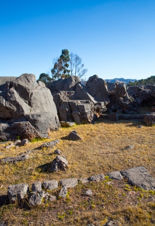Peru, Qenko, located at Archaeological Park of Saqsaywaman.South America.This  archeological site - Inca ruins- is made up of limestone.の写真素材