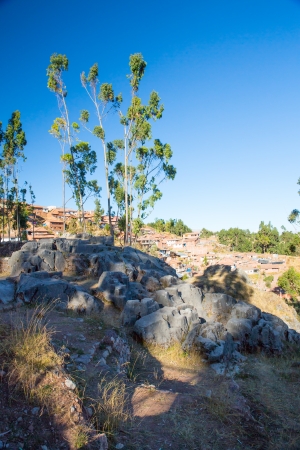 Peru, Qenko, located at Archaeological Park of Saqsaywaman.South America.This  archeological site - Inca ruins- is made up of limestone.の写真素材