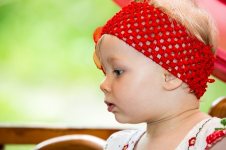 portrait of year-old adorable child girlの写真素材