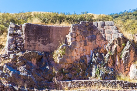 Tambomachay -archaeological site in Peru, near Cuzco. Devoted to cult of water, here he loved to rest  great Inca.の写真素材