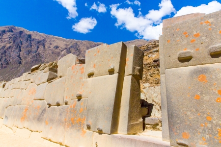 Ollantaytambo, Peru, Inca ruins  and archaeological site in Urubamba, South America.  It was royal estate of Emperor who conquered during Inca Empire.の写真素材
