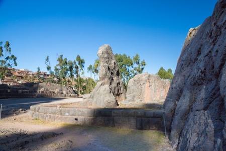 Peru, Qenko, located at Archaeological Park of Saqsaywaman.South America.This  archeological site - Inca ruins- is made up of limestone.の写真素材