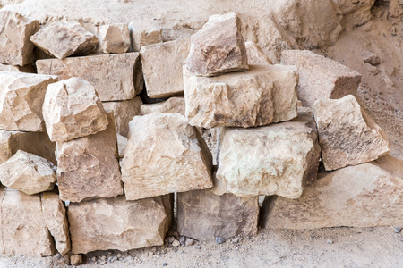 Santorini island,Crete,Greece. Ruins and archaeological site in Fira townの写真素材