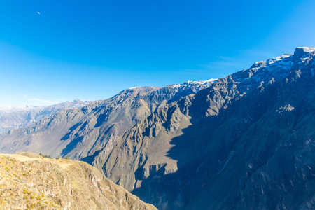 Colca Canyon, Peru,South America. Incas to build Farming terraces with Pond and Cliff. One of...
