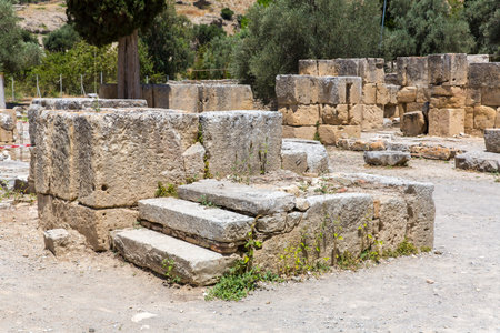 Monastery (friary) in Messara Valley at Crete island in Greece. Messara - is the largest plain in...