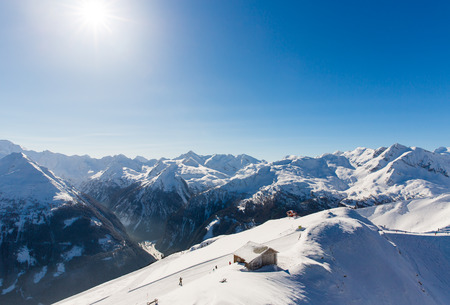 Hotel in ski resort Bad Gastein in winter snowy mountains, Austria, Land Salzburg,  Austrian alps - nature and sport backgroundの写真素材