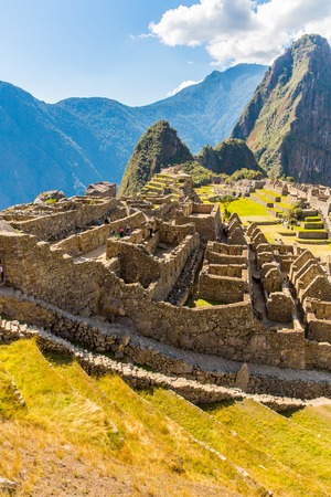 Mysterious city - Machu Picchu, Peru,South America. The Incan ruins. Example of polygonal masonry and skillのeditorial素材