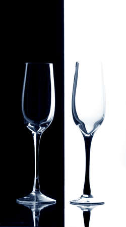 Glasses on a contrast backgroundの写真素材