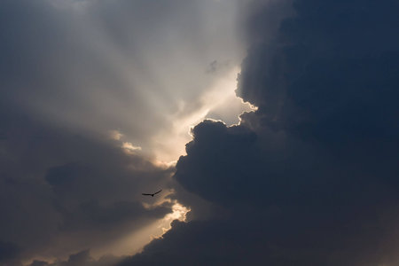 Light through clouds