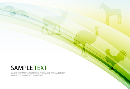 Abstract Background with animalのイラスト素材