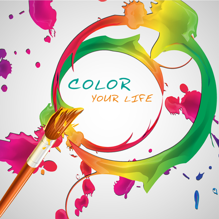 colorful paint vector illustratonのイラスト素材