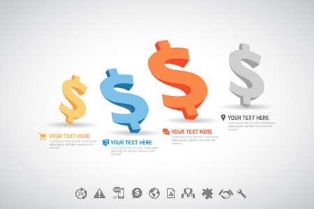 Shopping infographic -Vector Illustrationのイラスト素材