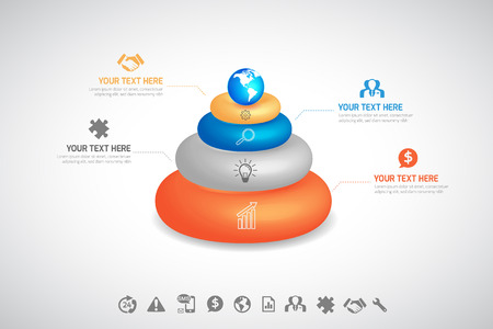 Business infographic templateのイラスト素材