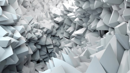 Abstract 3d rendering of chaotic polygonal background. Futuristic polygonal background.の素材