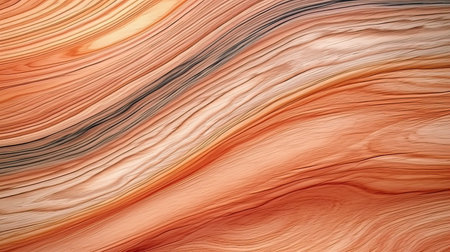 Abstract background with wavy lines in orange and brown colors. 3d rendering, 3d illustration.の素材