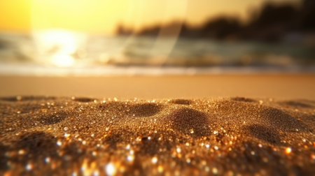 Perfect tropical beach landscape. Vacation holidays background. Generative AIの素材